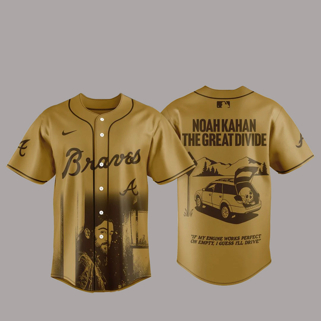 Atlanta Braves x Noah Kahan The Great Divide Tour 2026 Baseball Jersey 1 Atlanta Braves x Noah Kahan The Great Divide Tour 2026 Baseball Jersey