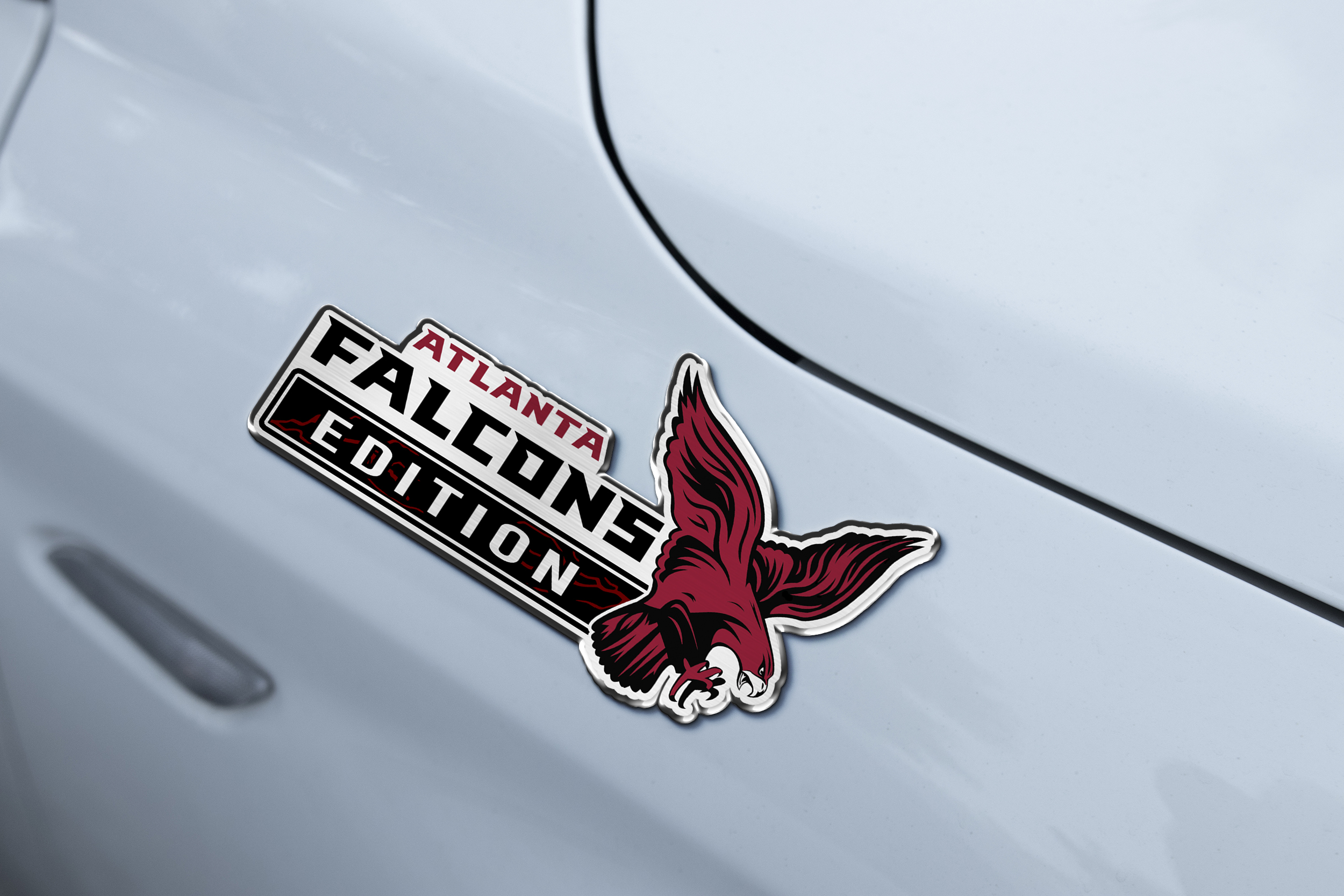 Atlanta Falcons Edition Inspired Laser Engraved Car Emblem Version 1 6 Atlanta Falcons Edition Inspired Laser Engraved Car Emblem Version 1 - Image 6