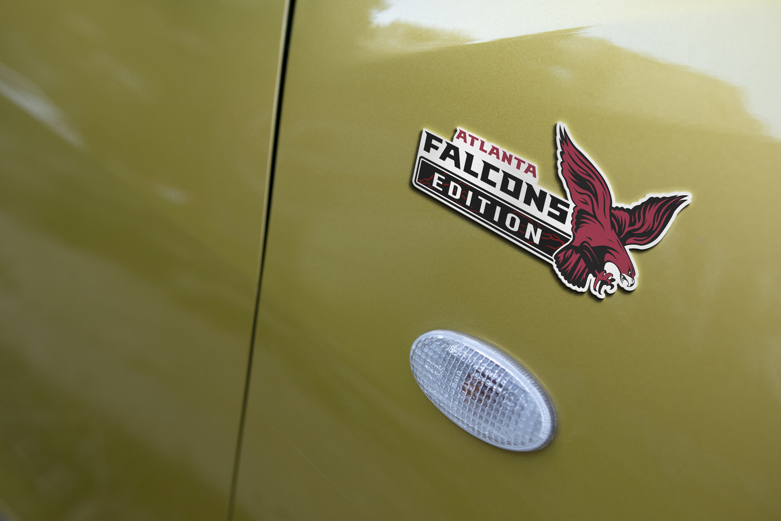 Atlanta Falcons Edition Inspired Laser Engraved Car Emblem Version 1 5 Atlanta Falcons Edition Inspired Laser Engraved Car Emblem Version 1 - Image 5