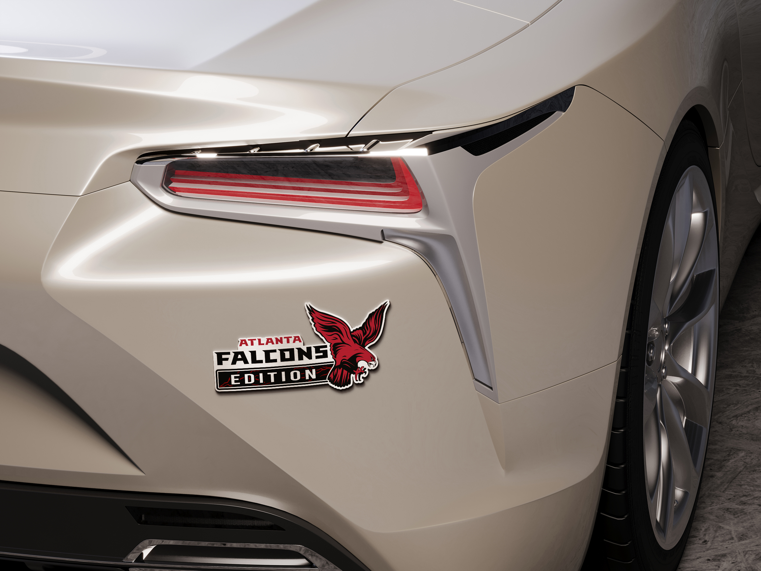 Atlanta Falcons Edition Inspired Laser Engraved Car Emblem Version 1 3 Atlanta Falcons Edition Inspired Laser Engraved Car Emblem Version 1 - Image 3