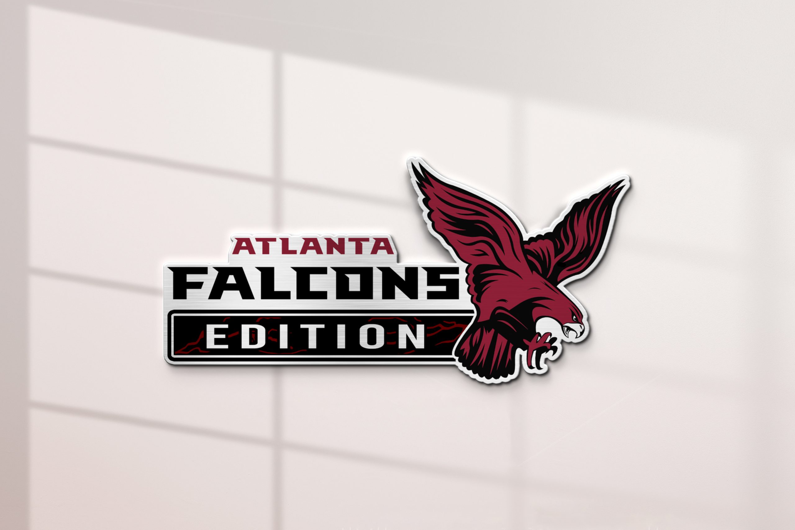 Atlanta Falcons Edition Inspired Laser Engraved Car Emblem Version 1 2 Atlanta Falcons Edition Inspired Laser Engraved Car Emblem Version 1 - Image 2