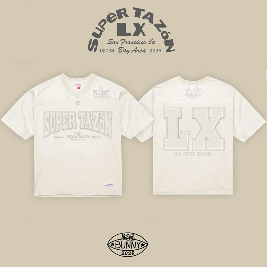 Bad Bunny x Super Tazón LX 2026 Haftime Show Football Jersey 1 Bad Bunny x Super Tazón LX 2026 Haftime Show Football Jersey