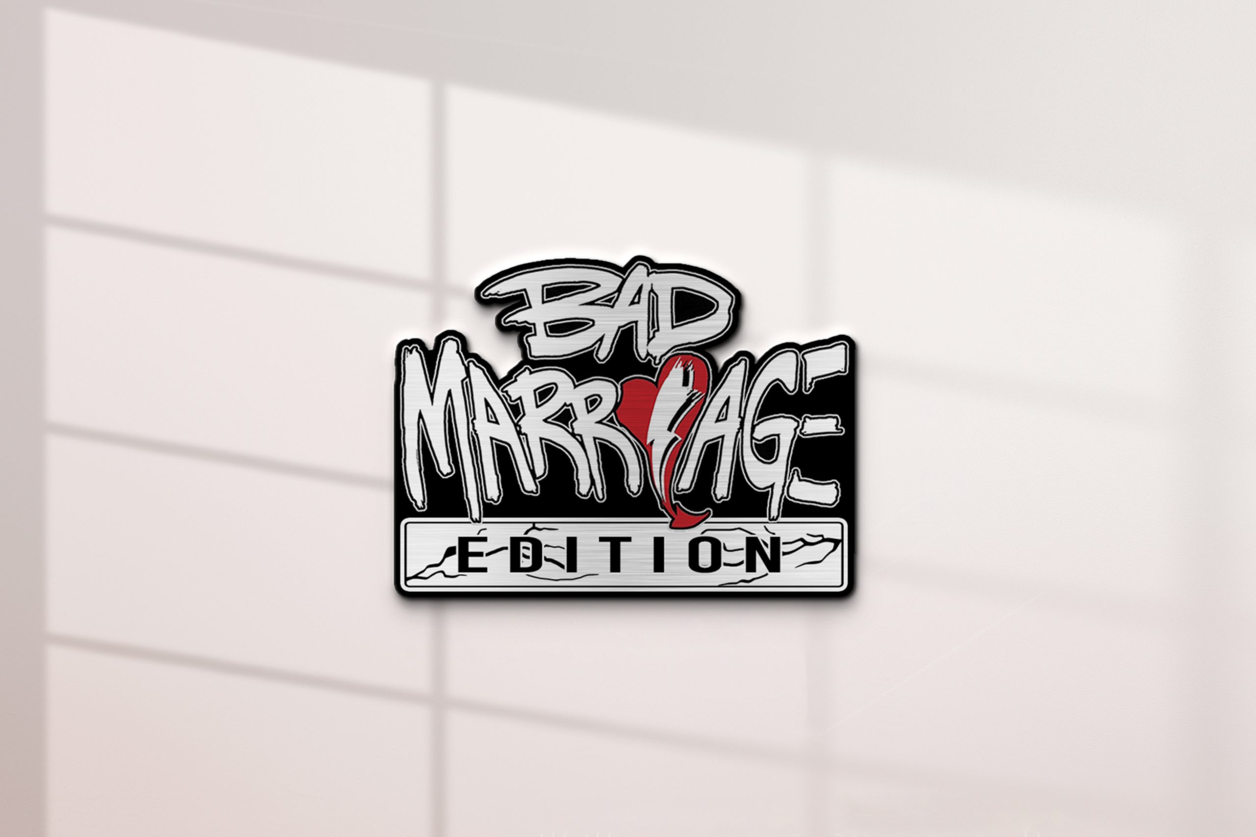 Bad Marriage Edition Laser Engraved Car Emblem 2 Bad Marriage Edition Laser Engraved Car Emblem - Image 2