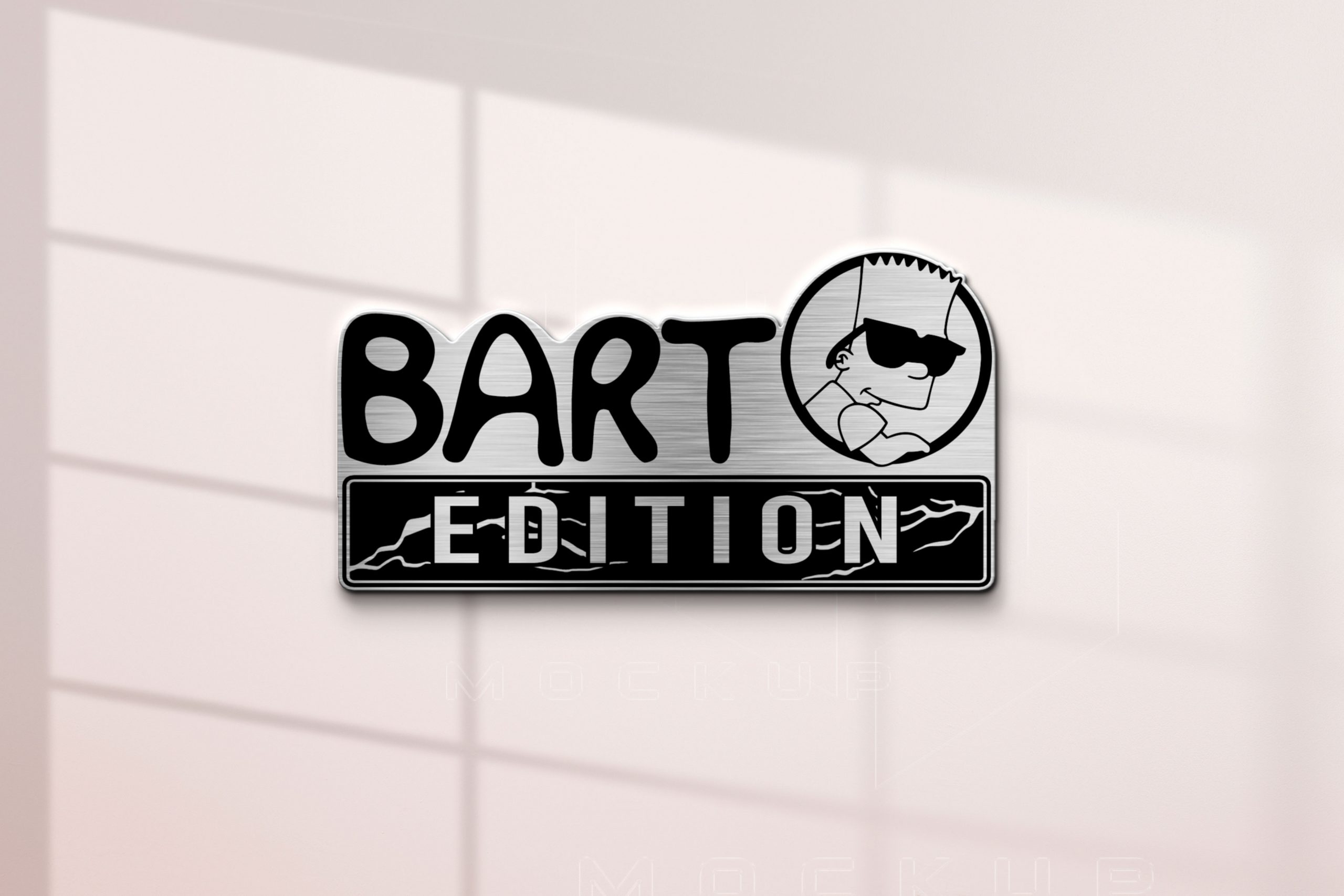 Bart Simpson Edition Laser Engraved Car Name Emblem 2 Bart Simpson Edition Laser Engraved Car Name Emblem - Image 2
