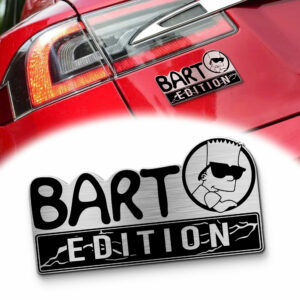 Bart Simpson Edition Laser Engraved Car Name Emblem