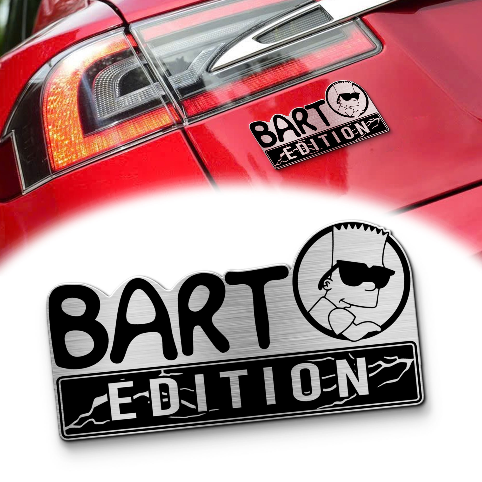 Bart Simpson Edition Laser Engraved Car Name Emblem 1 Bart Simpson Edition Laser Engraved Car Name Emblem