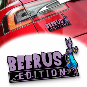 Beerus Edition Laser-Engraved Car Badge