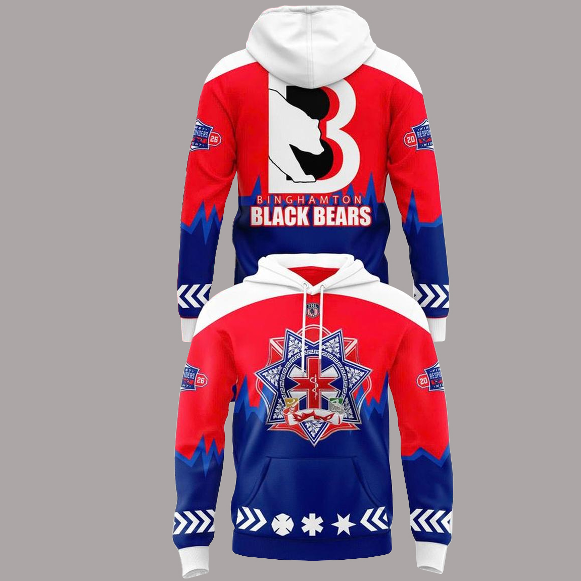 Binghamton Black Bears First Responders Night 2026 Celebrate Hoodie 1 Binghamton Black Bears First Responders Night 2026 Celebrate Hoodie