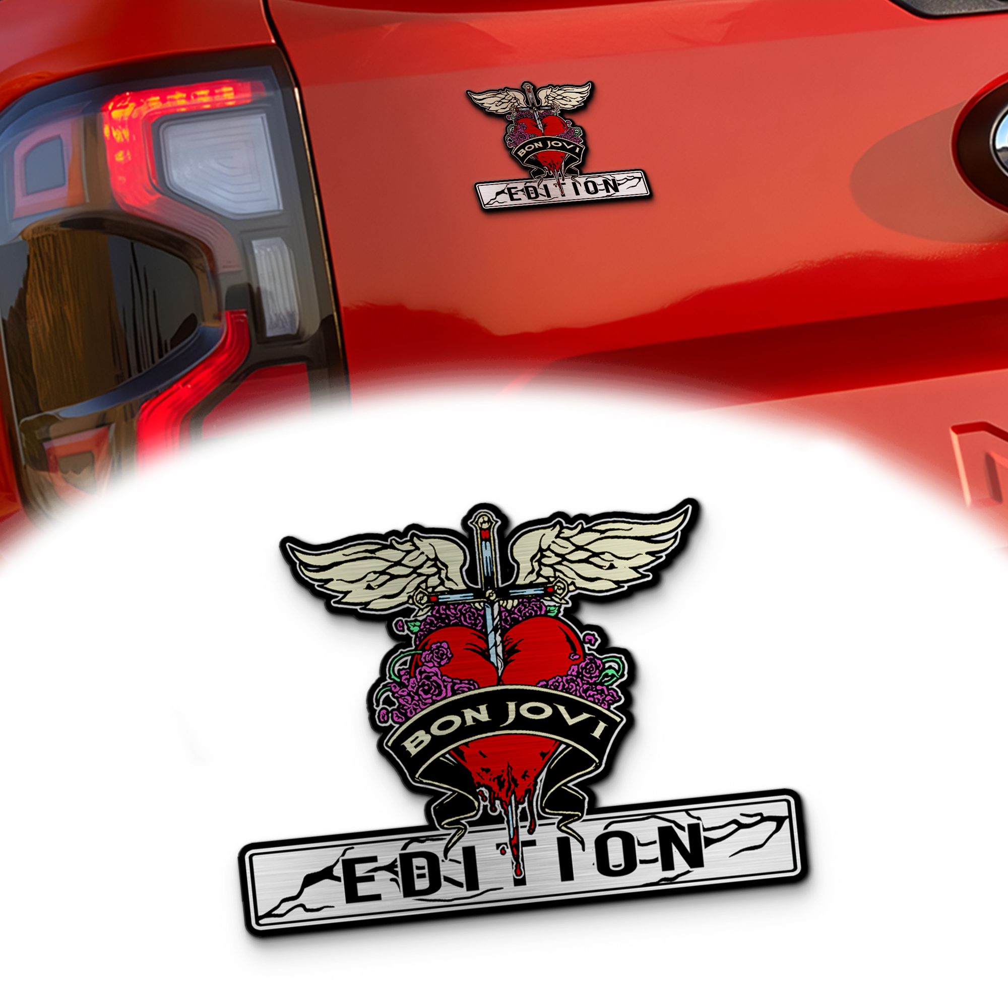 Bon Jovi Edition Laser Engraved Car Name Emblem Version 3 1 Bon Jovi Edition Laser Engraved Car Name Emblem Version 3