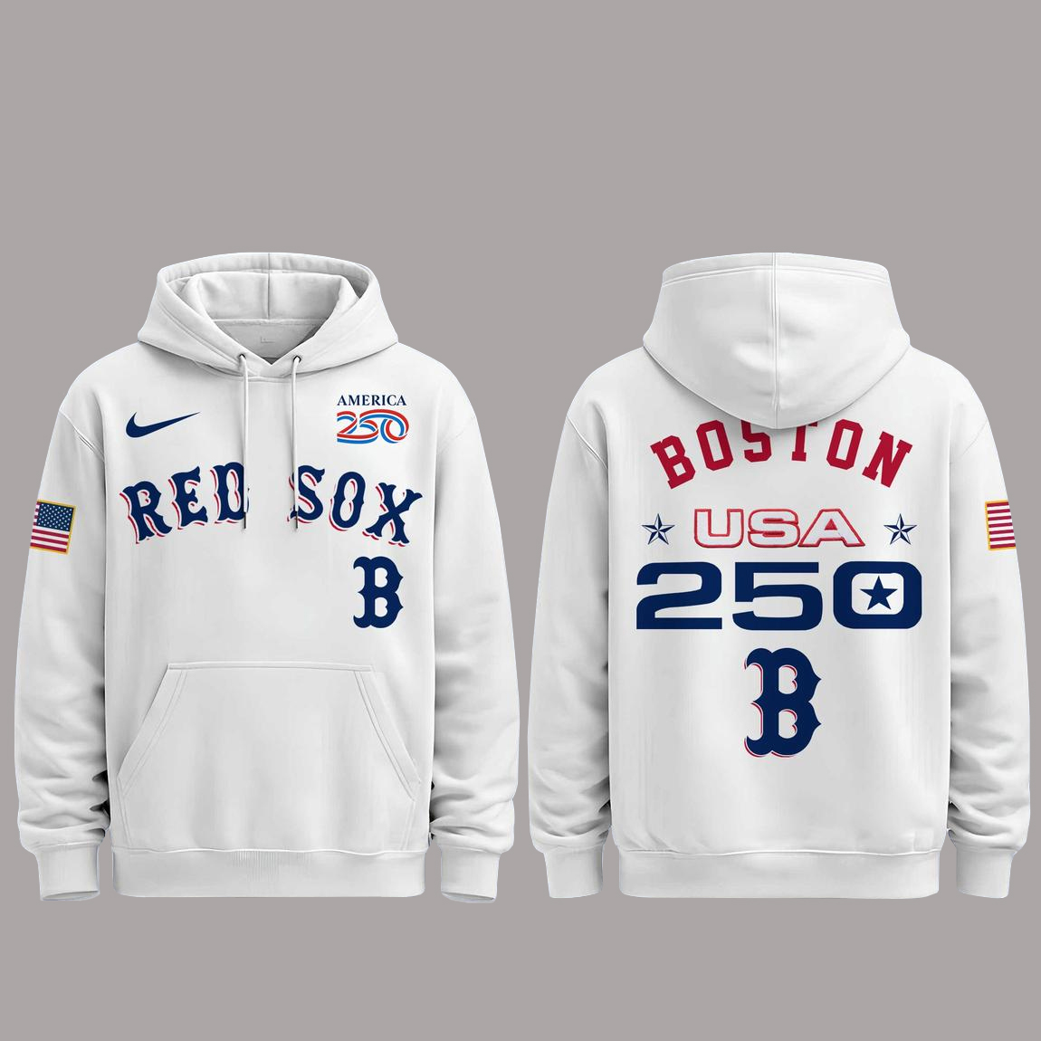 Boston Red Sox 250 USA 2026 Celebration America 250 x Major League Baseball Hoodie 1 Boston Red Sox 250 USA 2026 Celebration America 250 x Major League Baseball Hoodie