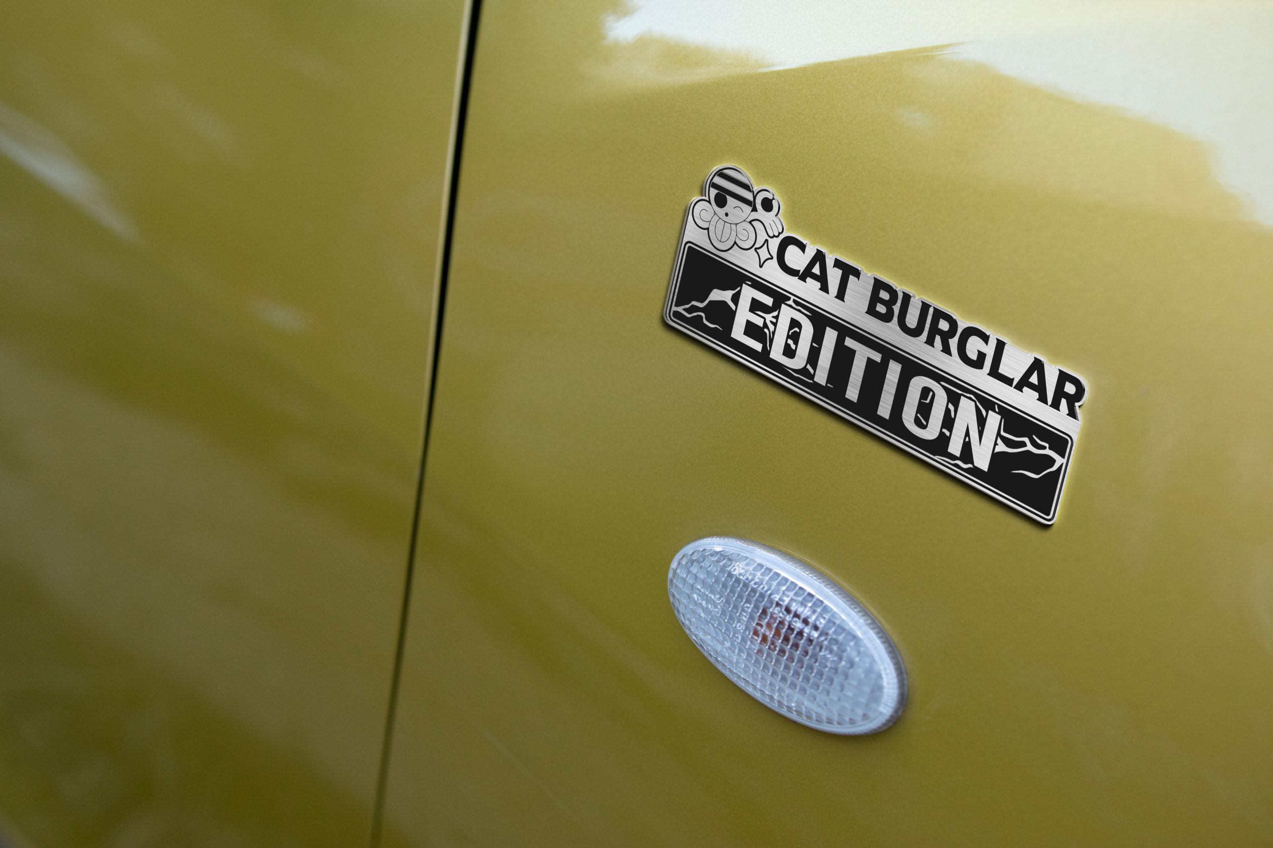 Cat Burglar Edition Laser-Engraved Car Badge 4 Cat Burglar Edition Laser-Engraved Car Badge - Image 4