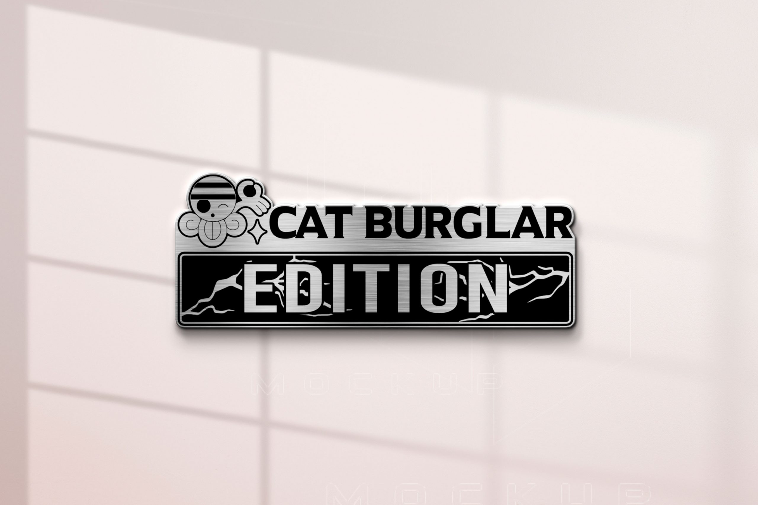 Cat Burglar Edition Laser-Engraved Car Badge 2 Cat Burglar Edition Laser-Engraved Car Badge - Image 2