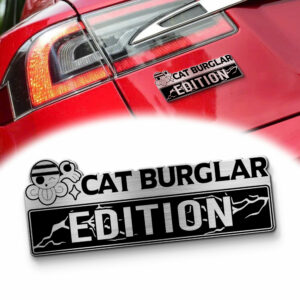 Cat Burglar Edition Laser-Engraved Car Badge