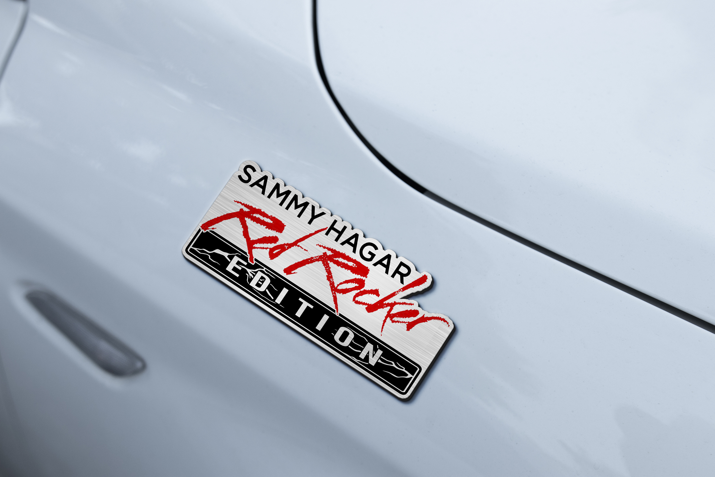 Sammy Hagar Red Rocker Edition Custom Acrylic Car Emblem 6 Sammy Hagar Red Rocker Edition Custom Acrylic Car Emblem - Image 6