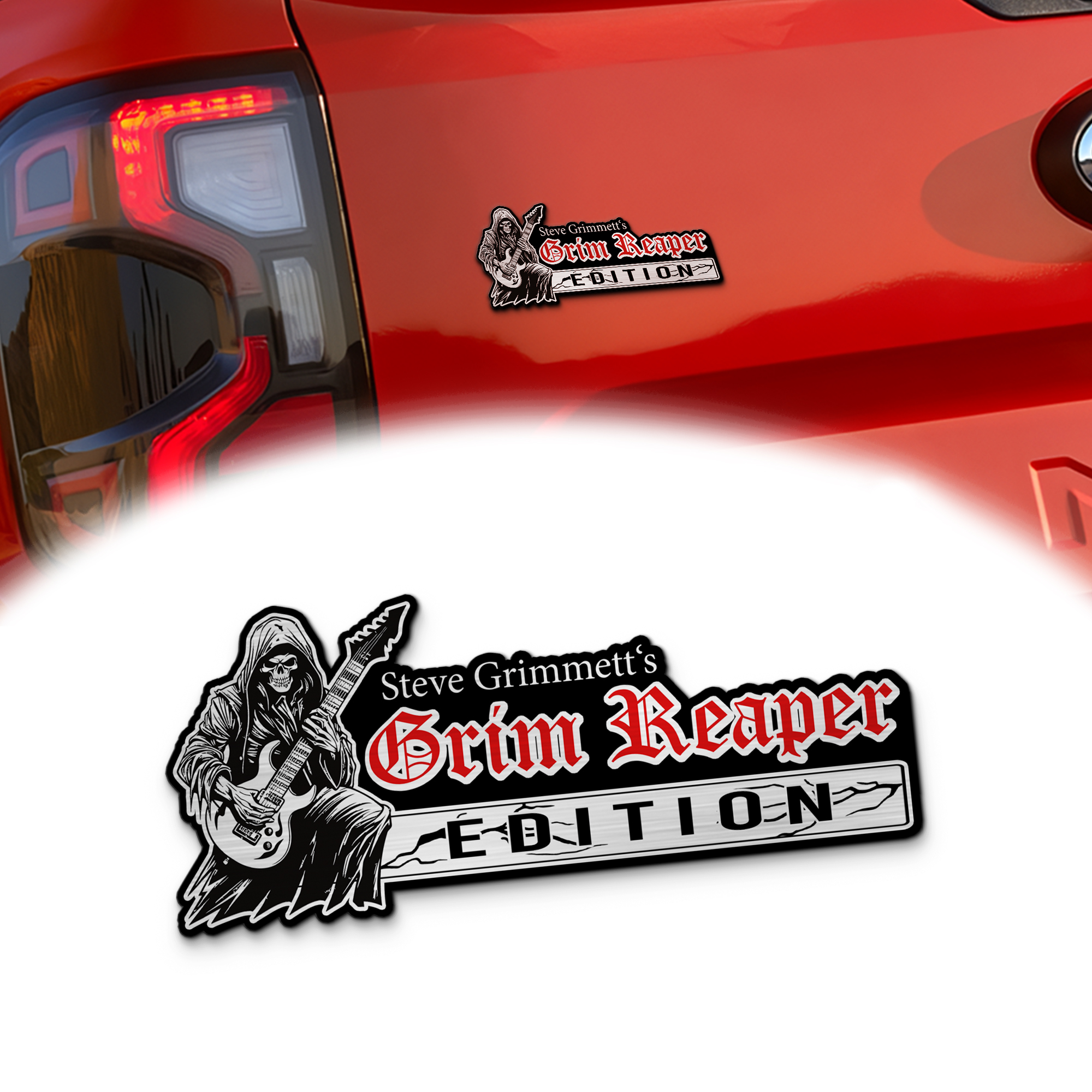 Grim Reaper Edition Custom Acrylic Car Emblem Version 2 1 Grim Reaper Edition Custom Acrylic Car Emblem Version 2