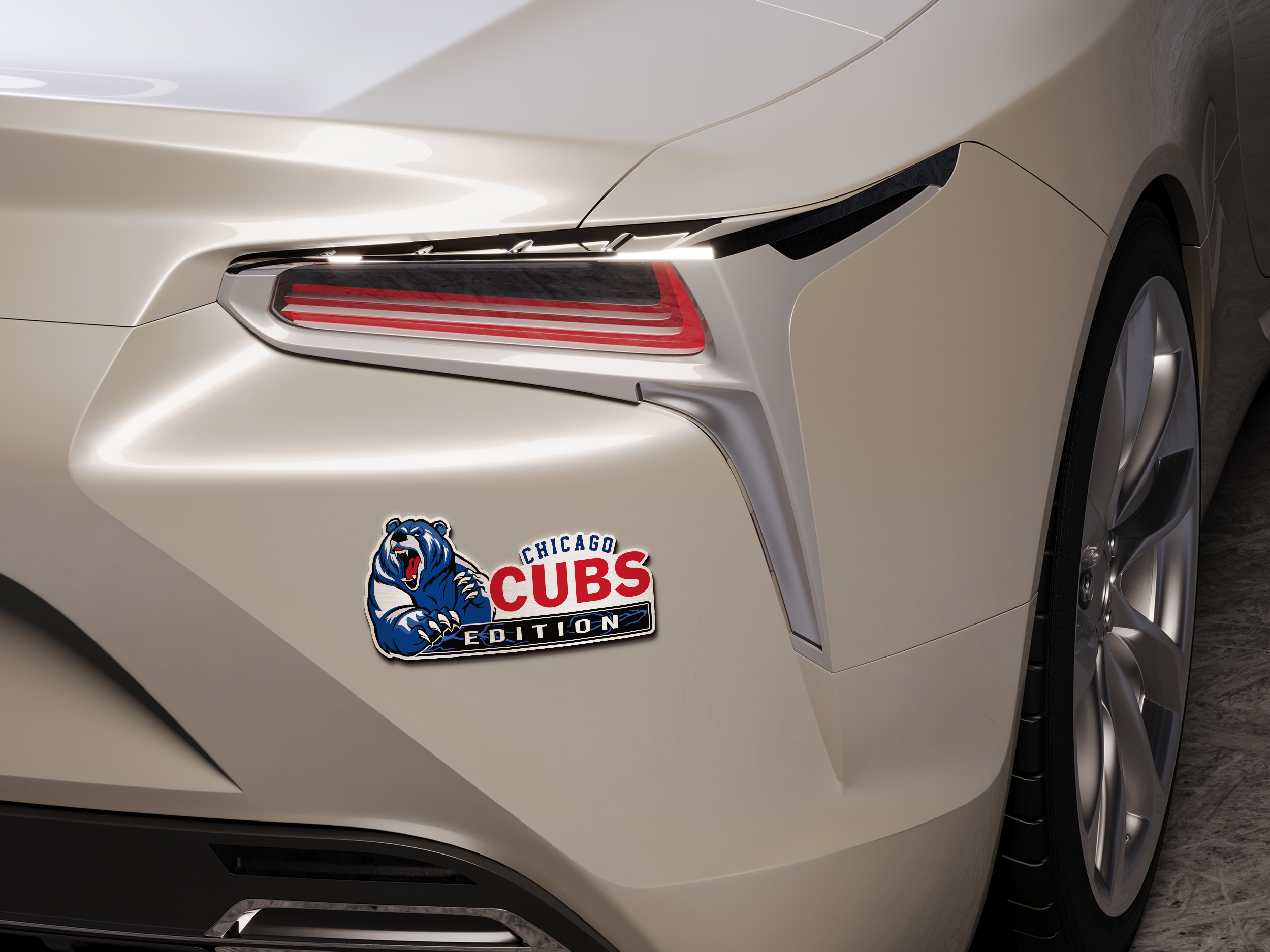 Chicago Cubs Edition Inspired Custom Acrylic Car Emblem 3 Chicago Cubs Edition Inspired Custom Acrylic Car Emblem - Image 3