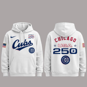 Chicago Cubs 250 USA 2026 Celebration America 250 x Major League Baseball Hoodie