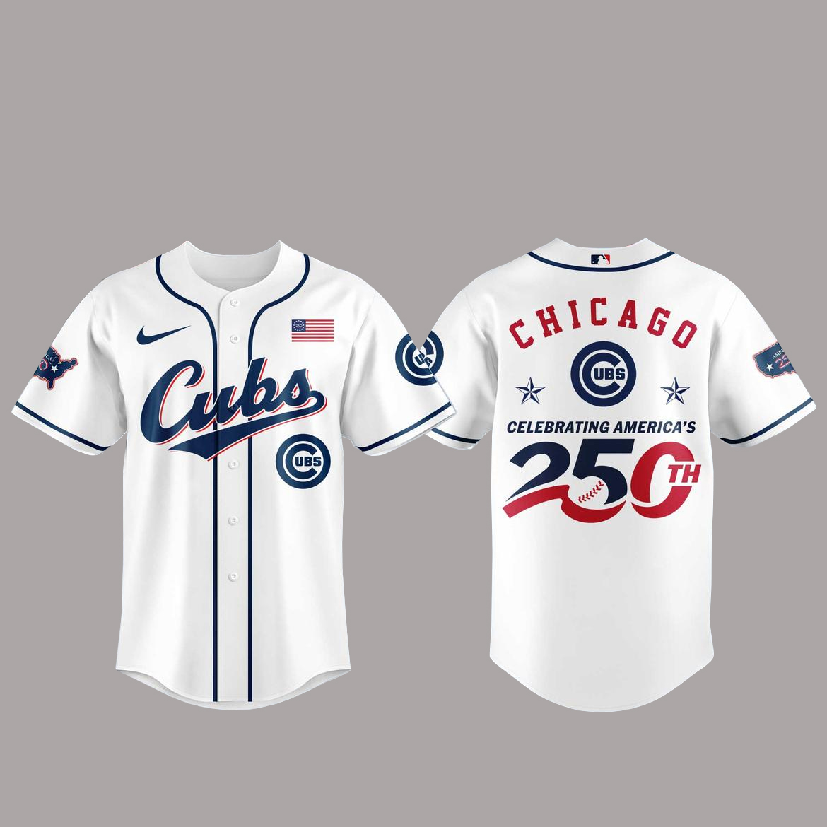 Chicago Cubs America 250th Anniversary Of USA 2026 Baseball Jersey 1 Chicago Cubs America 250th Anniversary Of USA 2026 Baseball Jersey