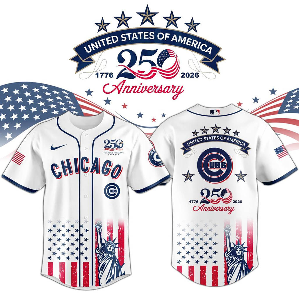 Chicago Cubs x America’s 250th Anniversary 2026 Baseball Jersey 1 Chicago Cubs x America’s 250th Anniversary 2026 Baseball Jersey