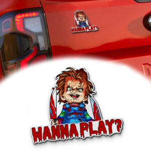 Chucky Signature and Iconic Quote Edition Laser Engraved Car Emblem