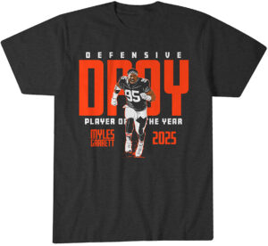 Cleveland Browns Myles Garrett 2025 Defensive Player of the Year T-Shirt
