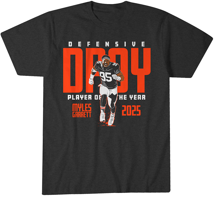 Cleveland Browns Myles Garrett 2025 Defensive Player of the Year T-Shirt 1 Cleveland Browns Myles Garrett 2025 Defensive Player of the Year T-Shirt