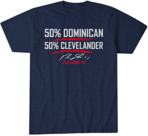 Cleveland Guardians Jose Ramirez 50-50 T-Shirt