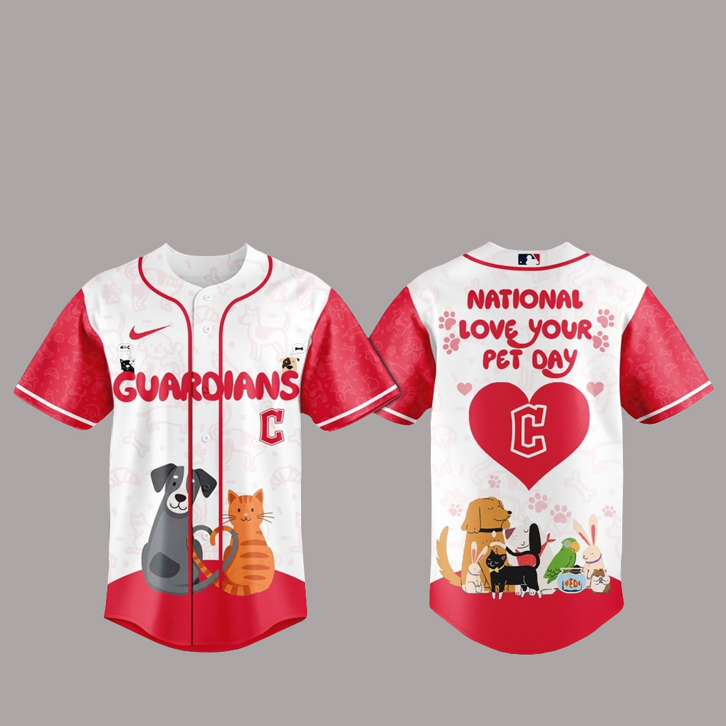Cleveland Guardians National Love Your Pet Day 2026 Basball Jersey 1 Cleveland Guardians National Love Your Pet Day 2026 Basball Jersey