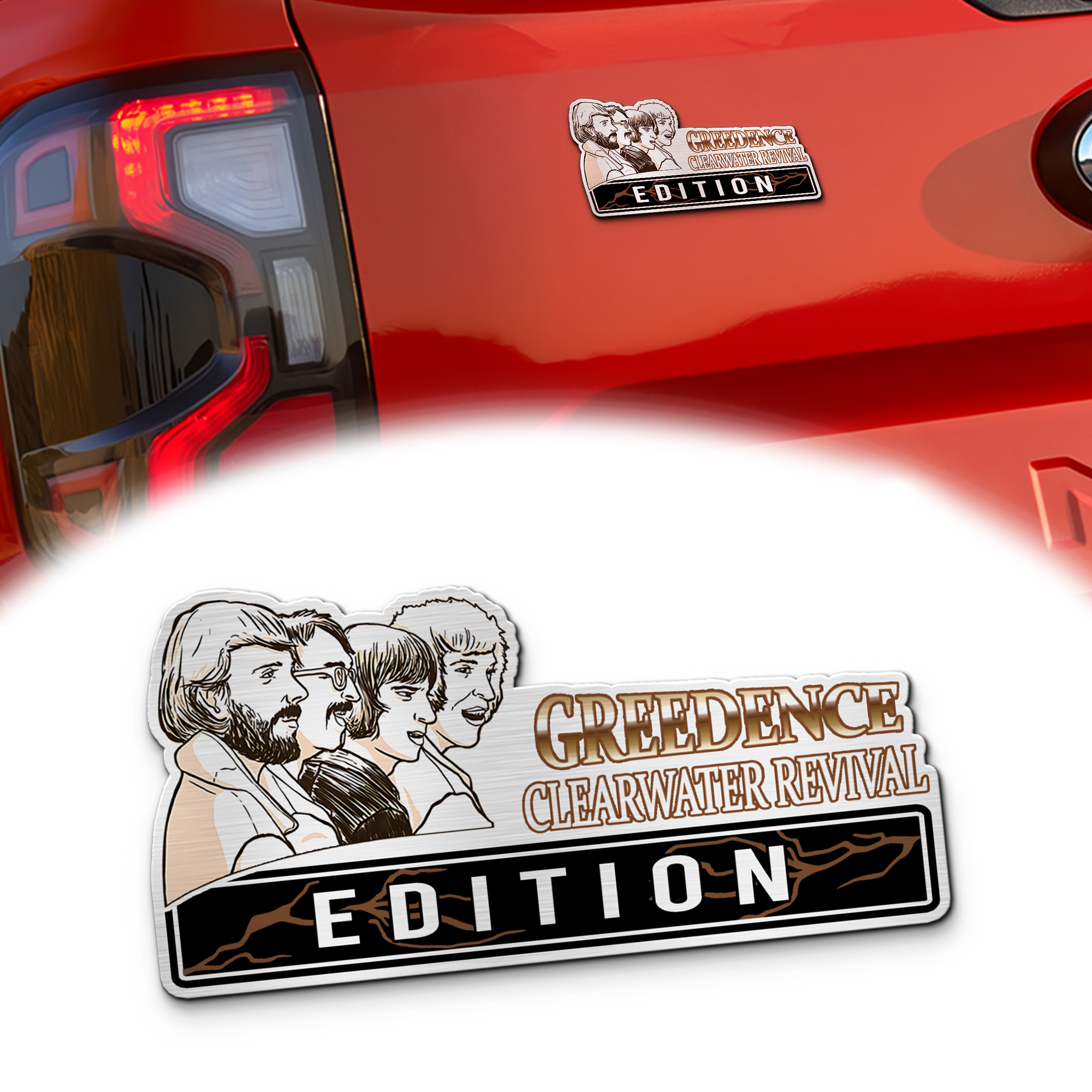 Creedence Clearwater Revival Edition Acrylic Car Emblem 1 Creedence Clearwater Revival Edition Acrylic Car Emblem