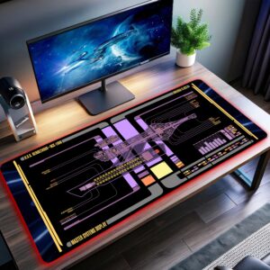 ST U.S.S Rendezvous NCC-1896 LCARS LED Desk Mat