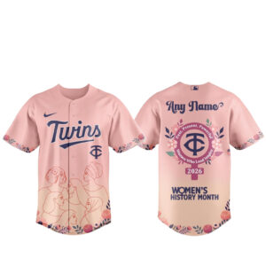 Custom Name Minnesota Twins x Women’s History Month Baseball Jersey