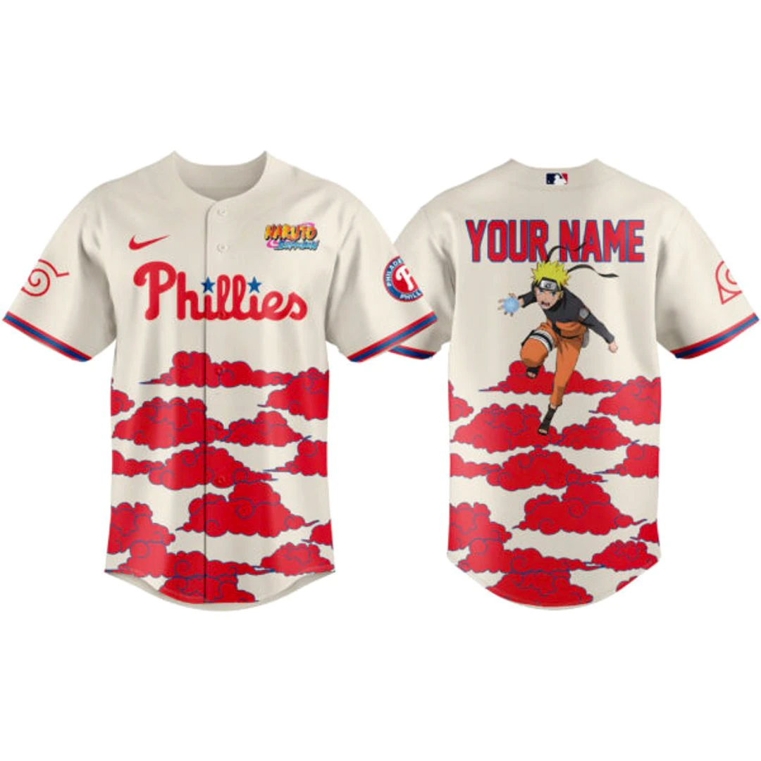 Custom Name Philadelphia Phillies Naruto Shippden Night Baseball Jersey 1 Custom Name Philadelphia Phillies Naruto Shippden Night Baseball Jersey