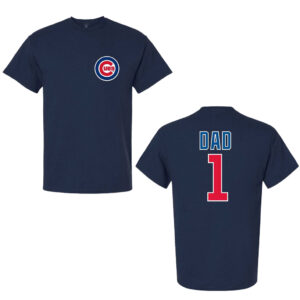 Custom Name and Number Chicago Cubs Father’s Day 2026 T-Shirt