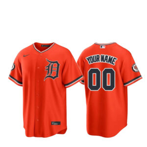 Custom Name and Number Detroit Tigers x City Classic Night 2026 Orange Baseball Jersey