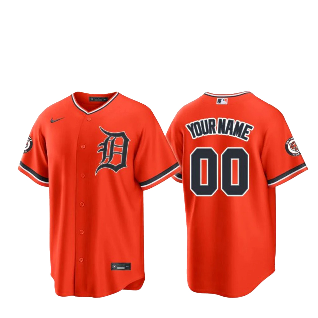 Custom Name and Number Detroit Tigers x City Classic Night 2026 Orange Baseball Jersey 1 Custom Name and Number Detroit Tigers x City Classic Night 2026 Orange Baseball Jersey