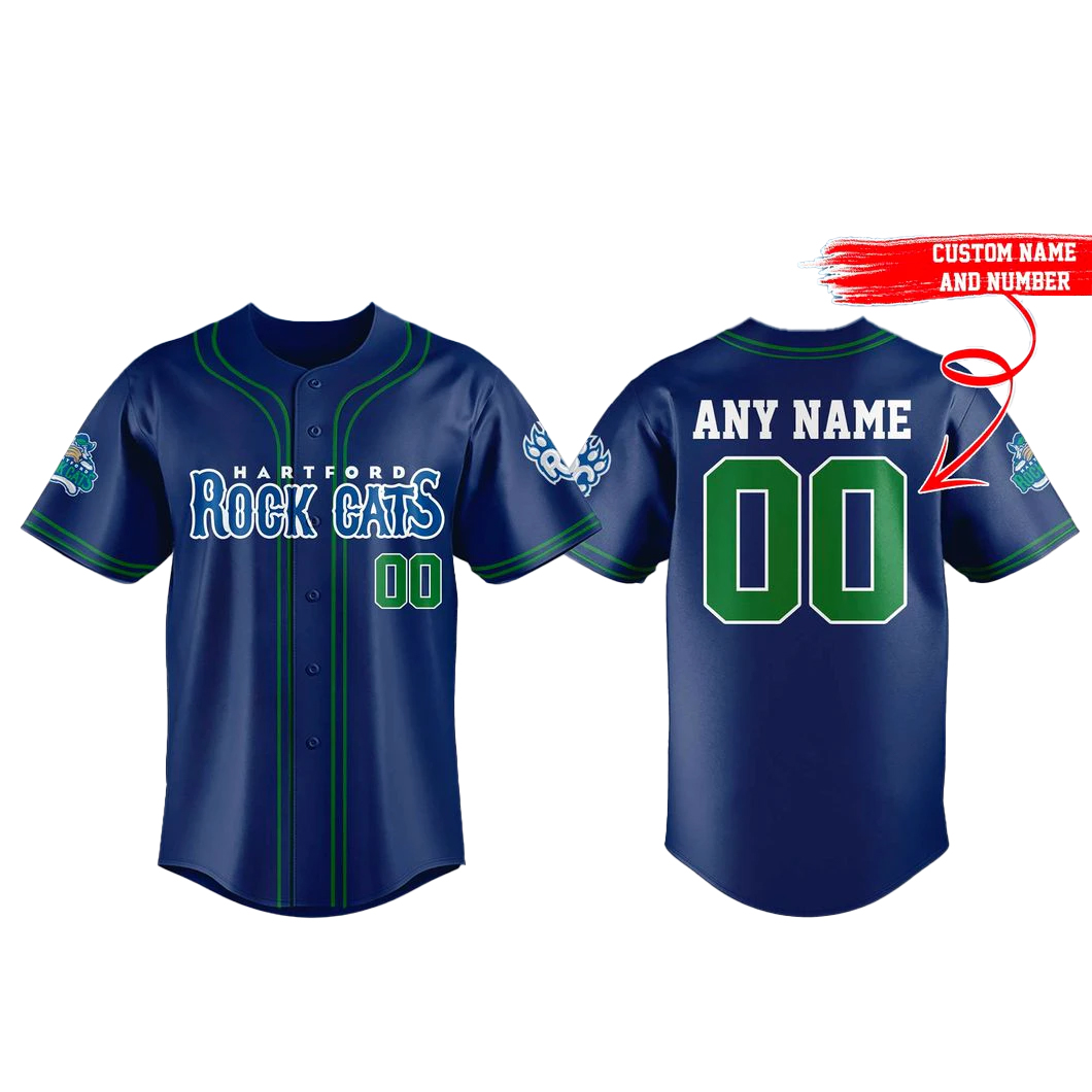 Custom Name and Number Hartford Rock Cats Baseball Jersey 1 Custom Name and Number Hartford Rock Cats Baseball Jersey