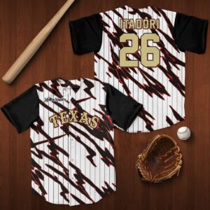 Custom Name and Number Texas Rangers x Jujutsu Kaisen Yuji Itadori 2026 Baseball Jersey