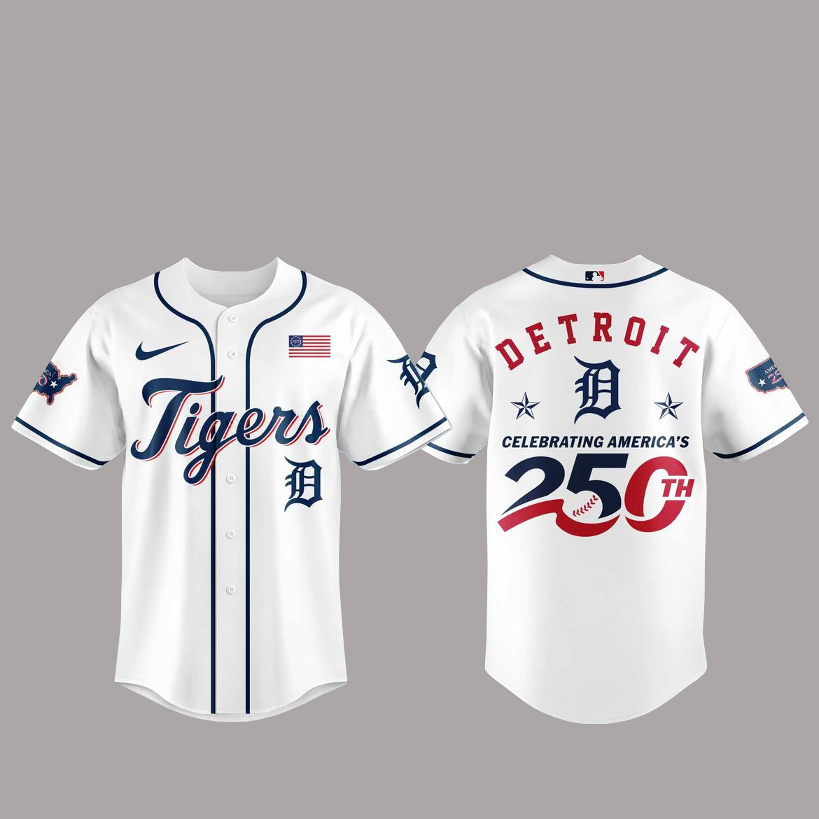 Detroit Tigers America 250th Anniversary Of USA 2026 Baseball Jersey 1 Detroit Tigers America 250th Anniversary Of USA 2026 Baseball Jersey
