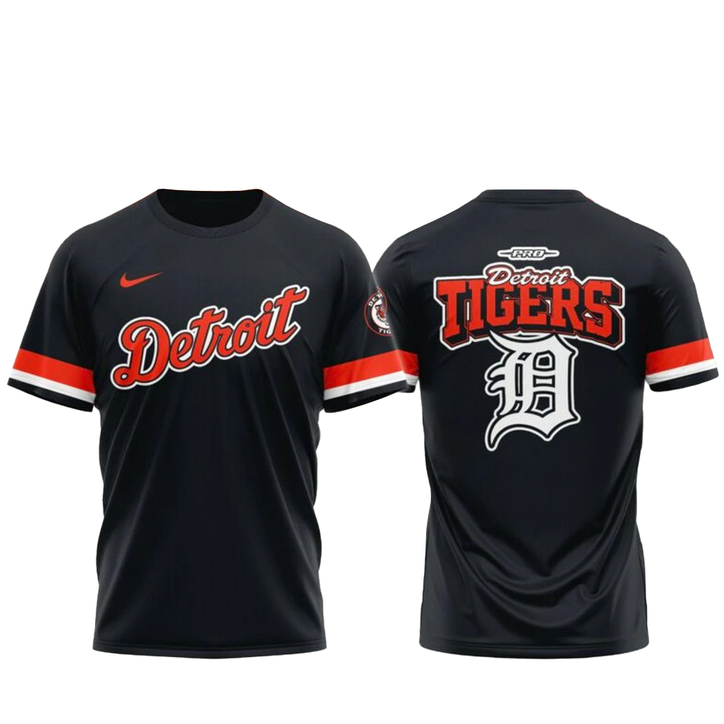Detroit Tigers x City Classic Night 2026 Black Shirt 1 Detroit Tigers x City Classic Night 2026 Black T-Shirt