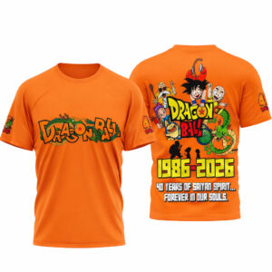 Dragon Ball 40th Anniversary 1986-2026 Forever In Our Souls T-Shirt