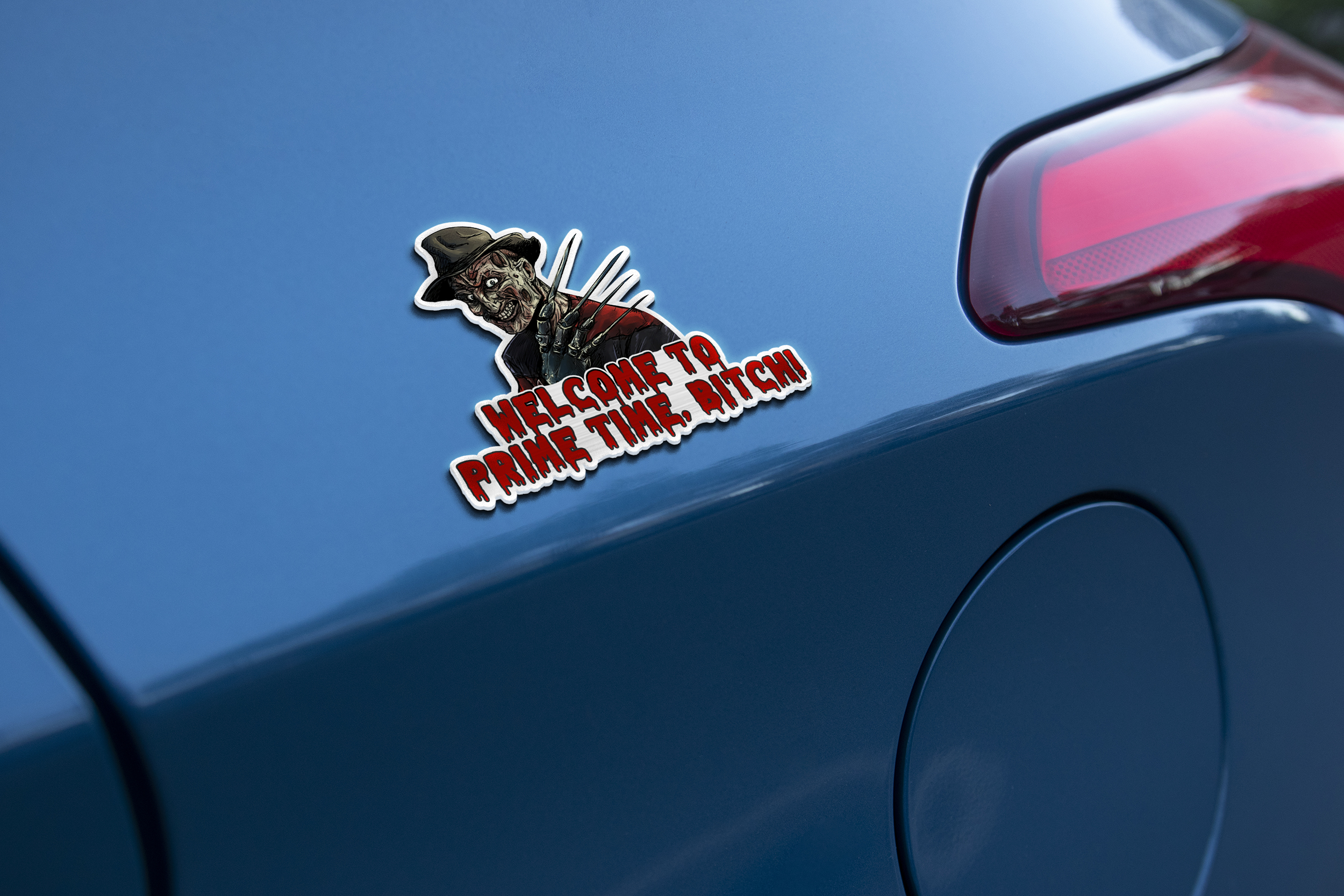 Freddy Krueger Signature and Iconic Quote Edition Laser Engraved Car Emblem 4 Freddy Krueger Signature and Iconic Quote Edition Laser Engraved Car Emblem - Image 4