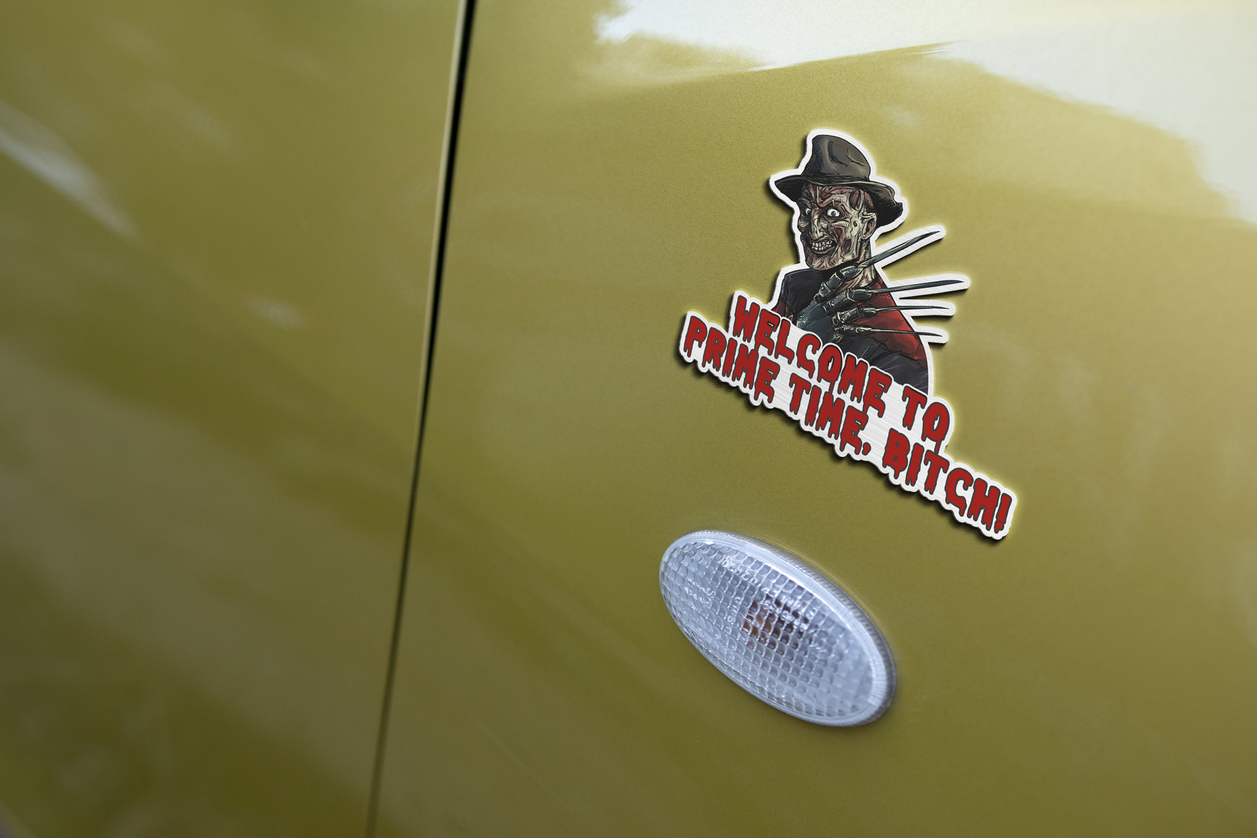 Freddy Krueger Signature and Iconic Quote Edition Laser Engraved Car Emblem 5 Freddy Krueger Signature and Iconic Quote Edition Laser Engraved Car Emblem - Image 5
