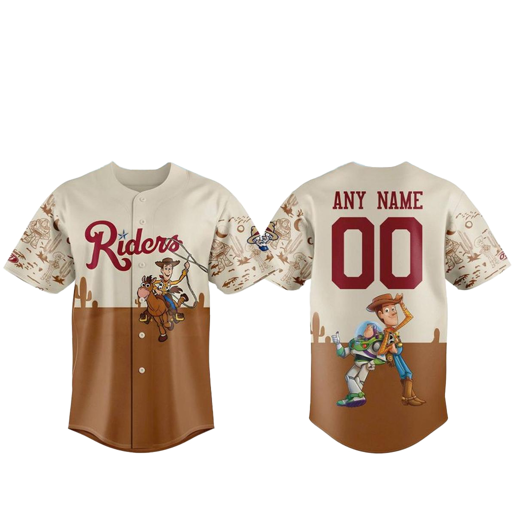 Frisco RoughRiders Toy Story Night 2026 Personalized Name and Number Baseball Jersey 1 Frisco RoughRiders Toy Story Night 2026 Personalized Name and Number Baseball Jersey