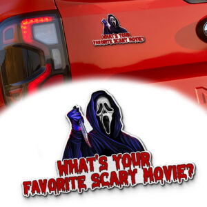 Ghostface Signature and Iconic Quote Edition Laser Engraved Car Emblem