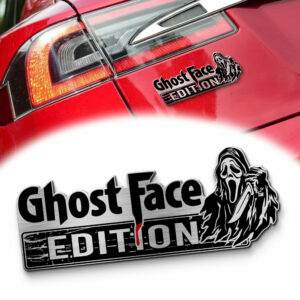 Ghost Face Edition Laser Engraved Car Name Emblem