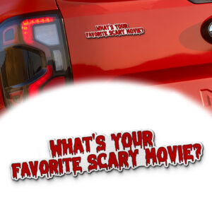 Ghostface Iconic Quote Edition Laser Engraved Car Emblem