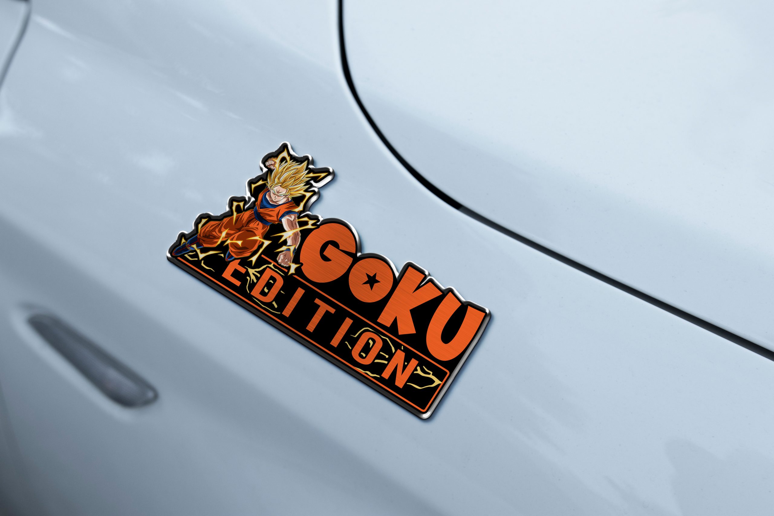 Goku Edition – Super Saiyan 2 Laser-Engraved Car Badge 4 Goku Edition – Super Saiyan 2 Laser-Engraved Car Badge - Image 4