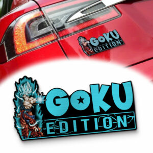 Goku Edition – Super Saiyan Blue Laser-Engraved Car Badge