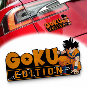 Goku Edition – Base Form Laser-Engraved Car Badge