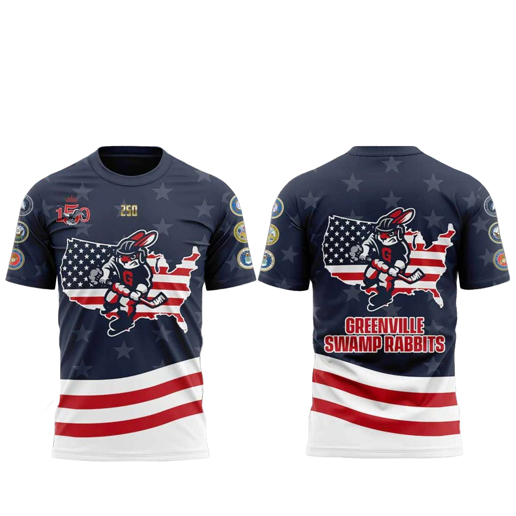Greenville Swamp Rabbits Military Appreciation 2026 Shirt 1 Greenville Swamp Rabbits Military Appreciation 2026 T-Shirt